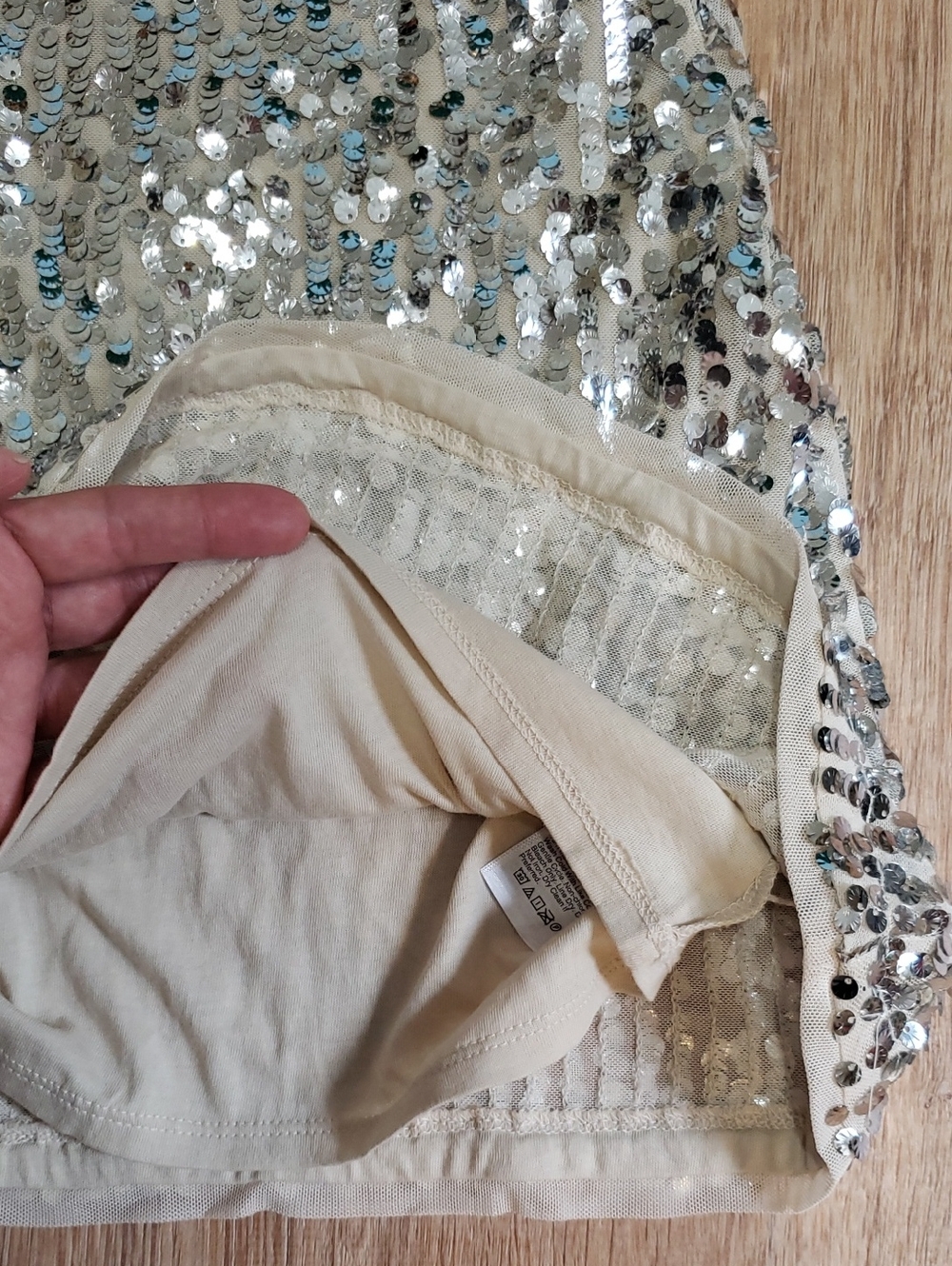 NWT J. Crew Girls Short Sleeve Silver Sequins Shift Dress, Size 5 - Picture 9 of 12